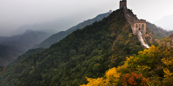 Great Wall of China Trek China. The Great Wall of China in the Jinshanlin district.